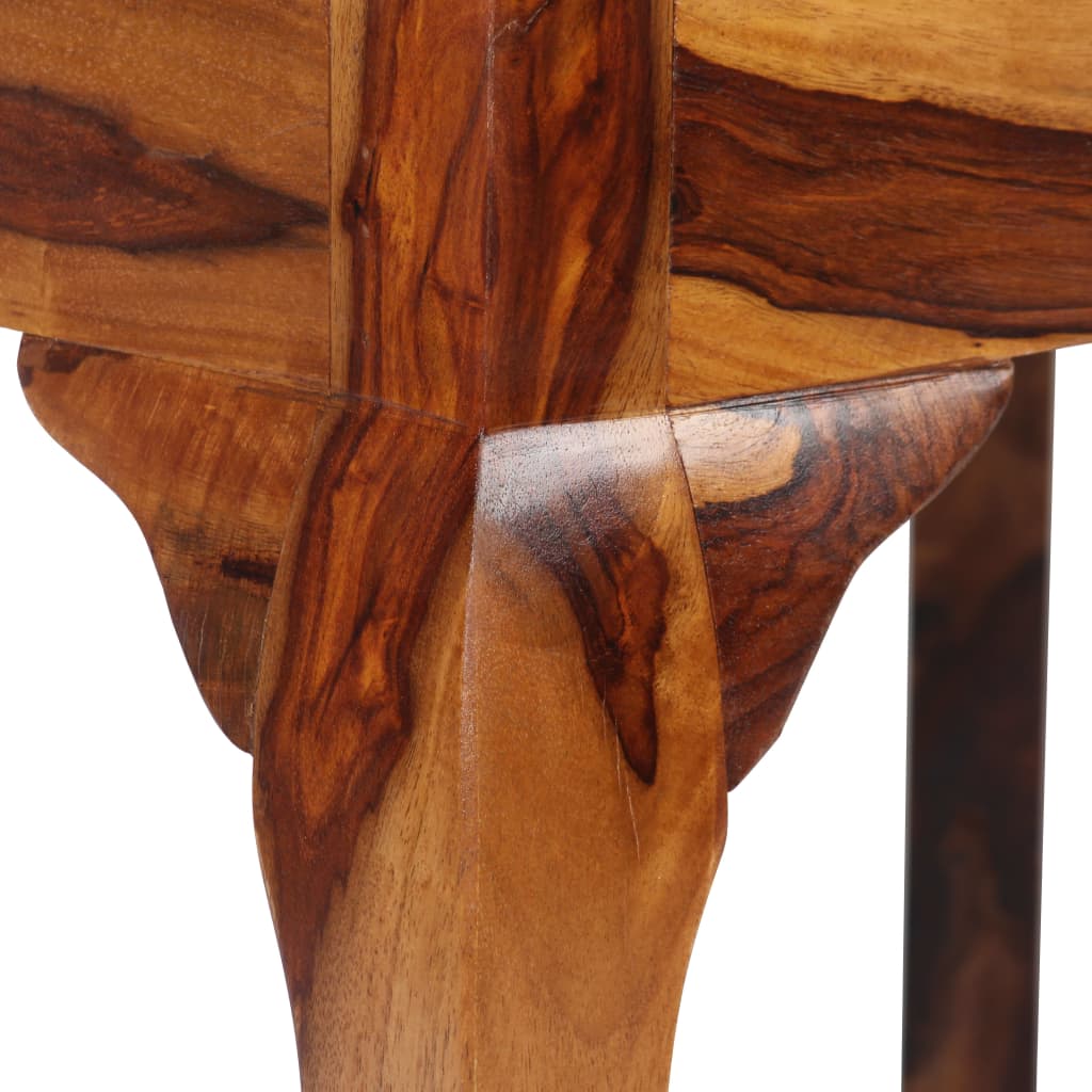 Трапезни столове, 6 бр, естествена кожа и шишамово дърво масив