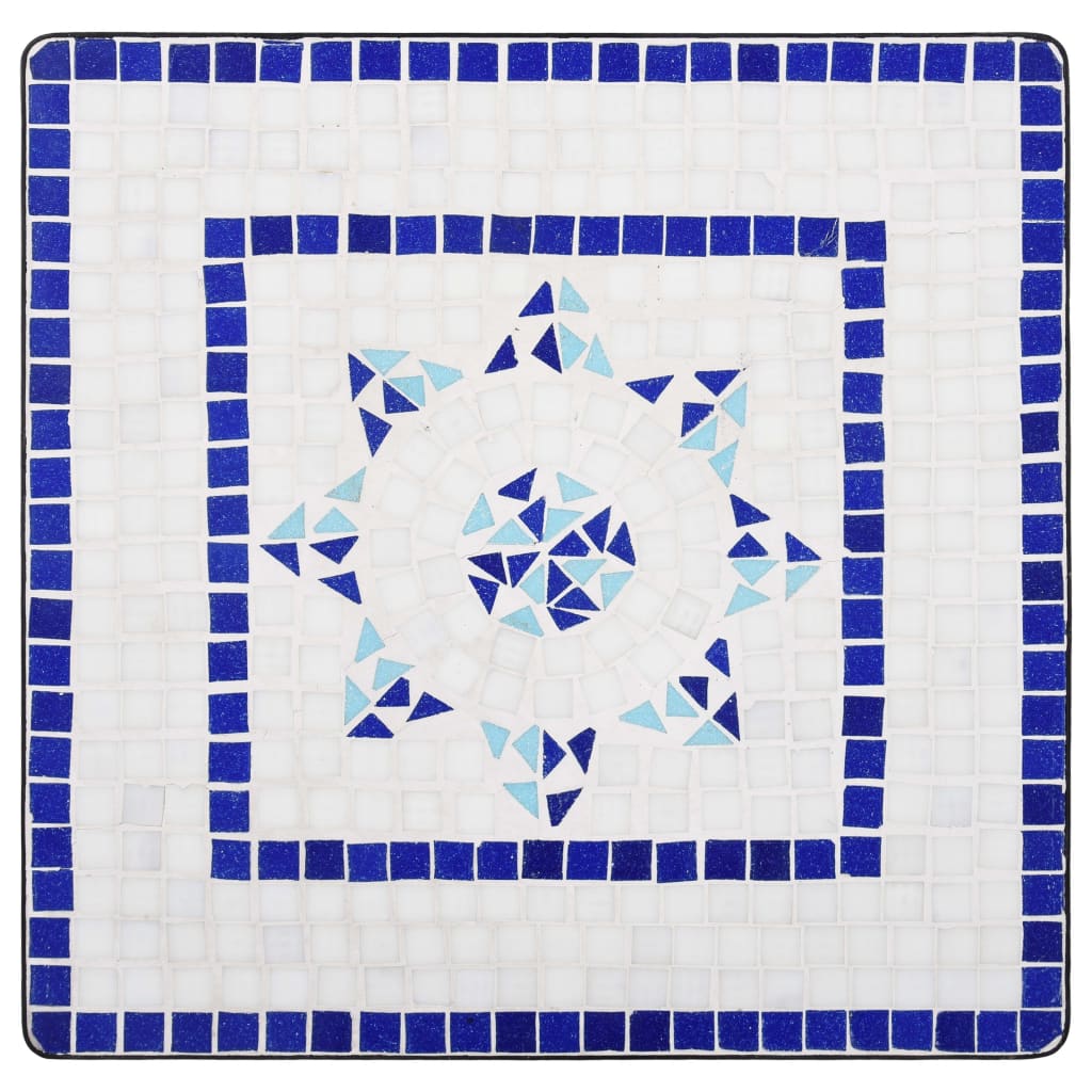 Бистро комплект мозайка 3 части керамика синьо и бяло