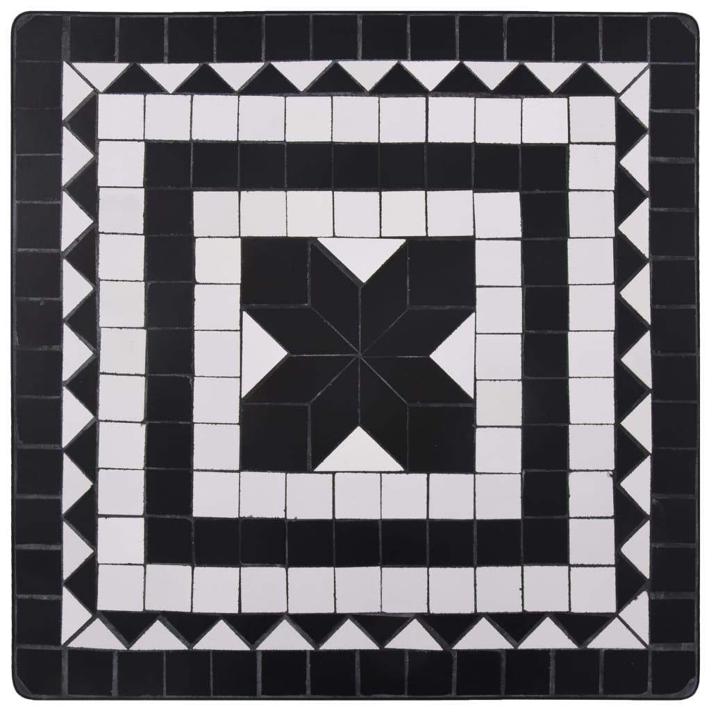 Бистро комплект мозайка 3 части керамика черно и бяло
