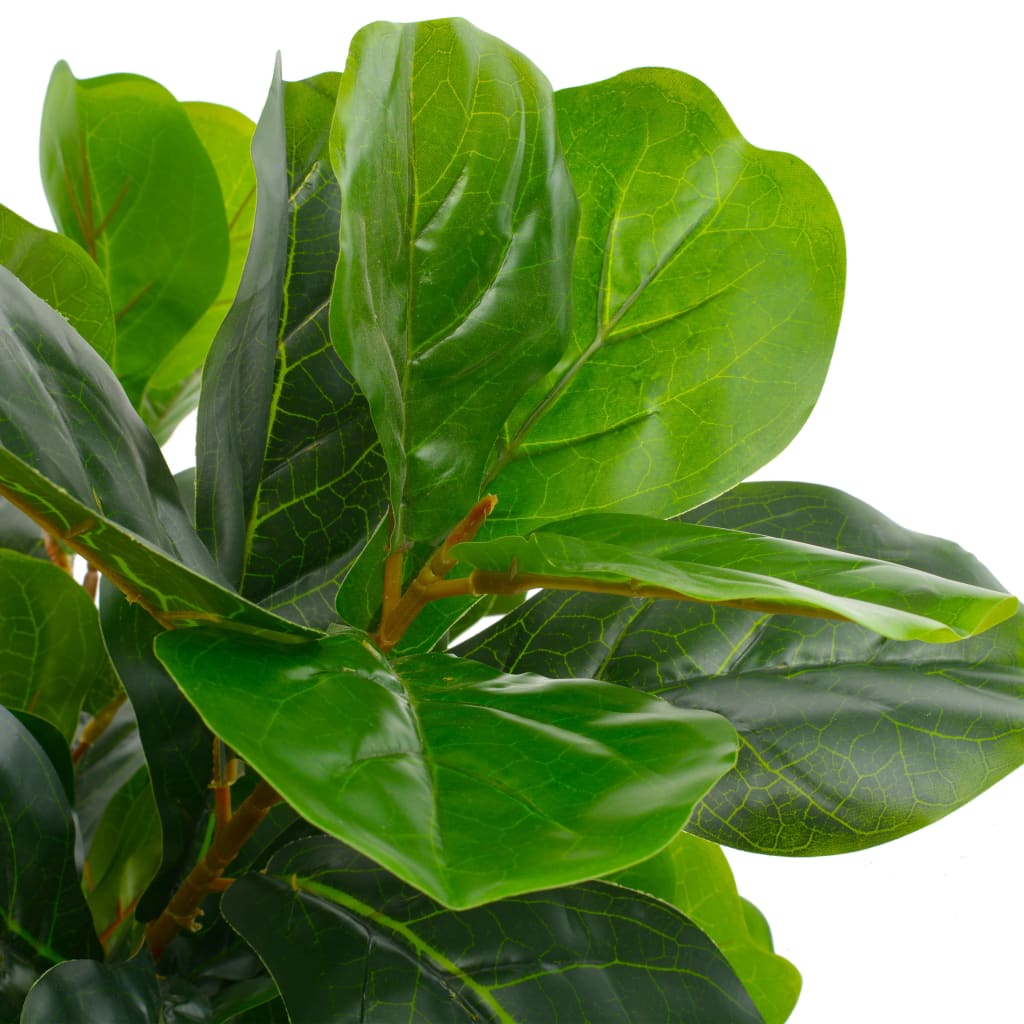 Изкуствено растение фикус лирата със саксия, зелено, 152 см