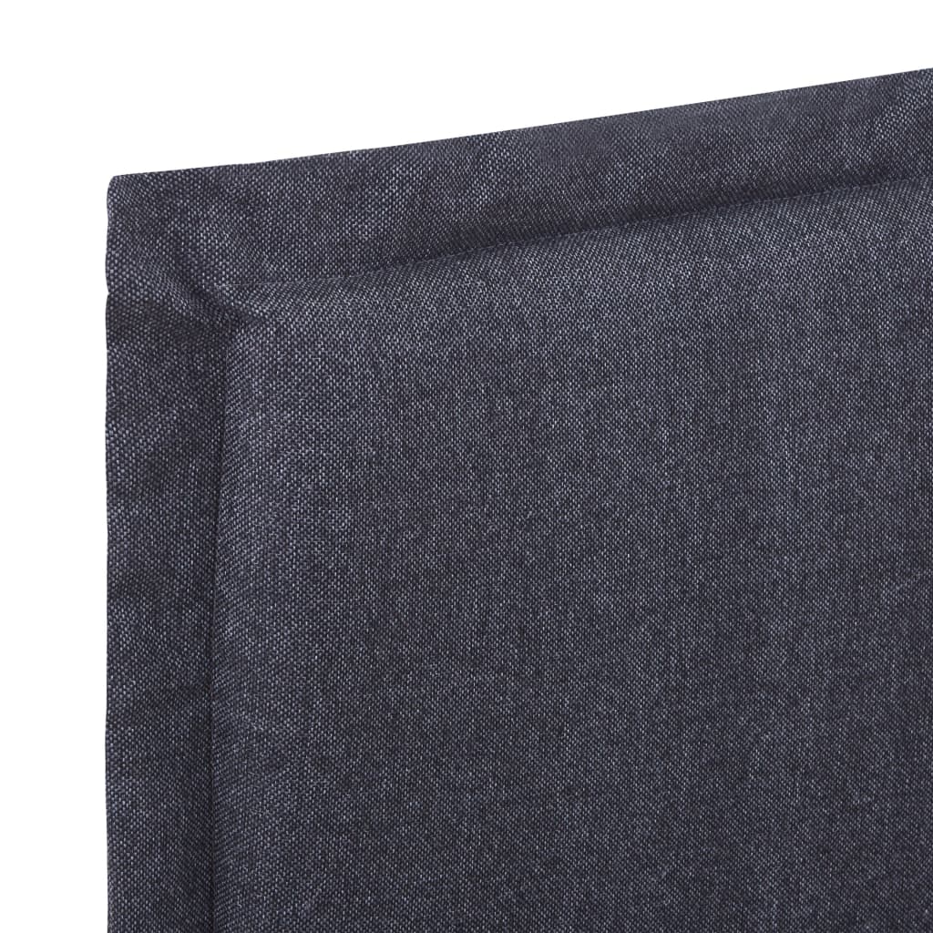 Рамка за легло, тъмносива, текстил, 140x200 см