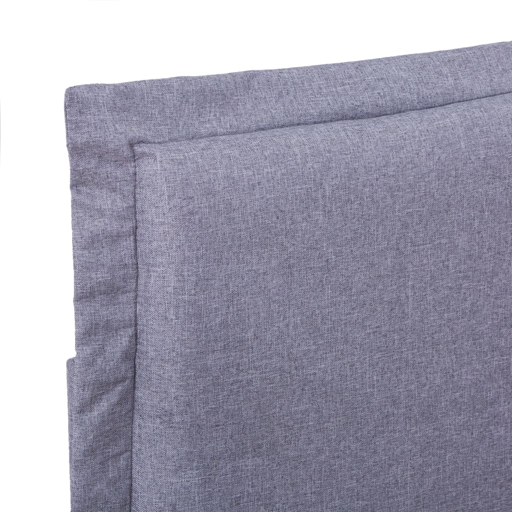 Рамка за легло, светлосива, текстил, 140x200 см