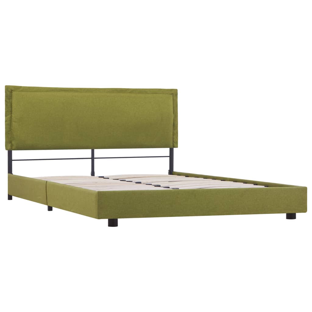 Рамка за легло, зелена, текстил, 140x200 см