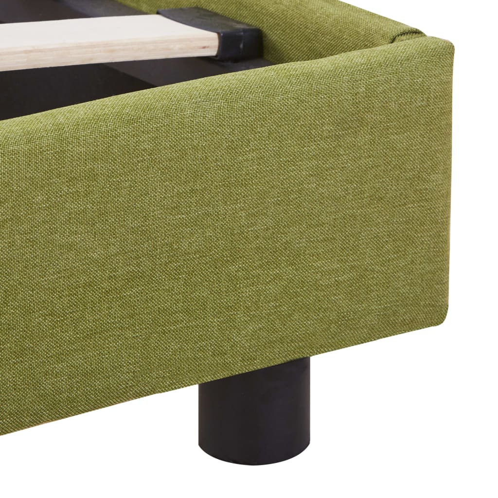 Рамка за легло, зелена, текстил, 140x200 см