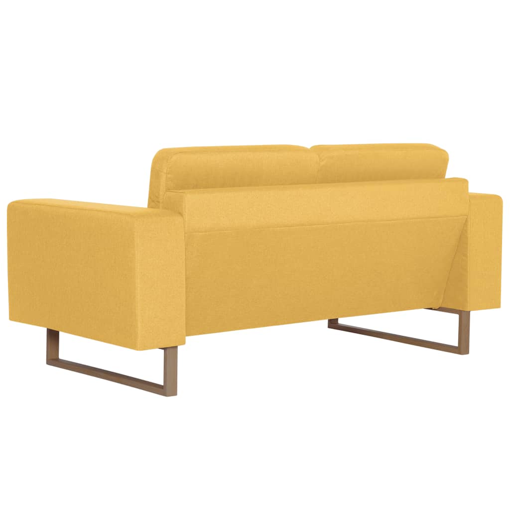 2-местен диван, текстил, жълт