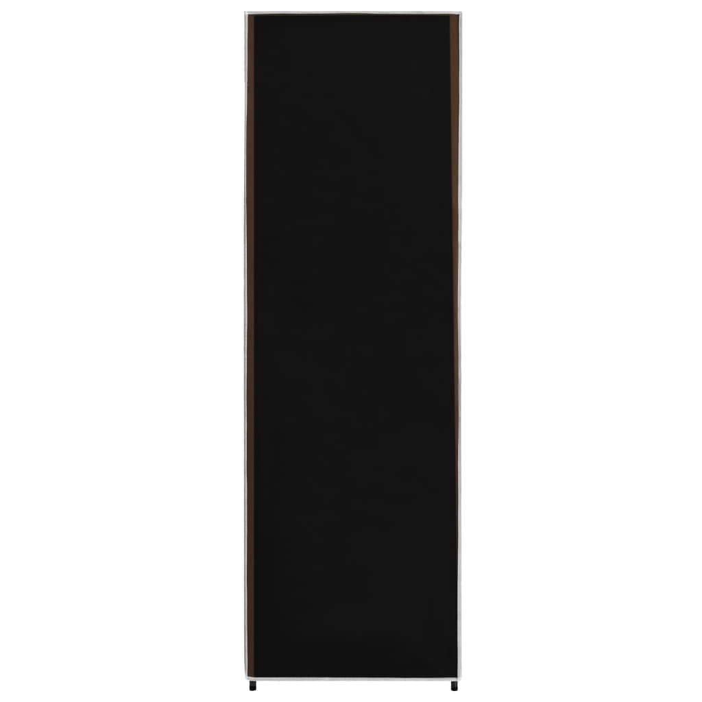 Гардероб, черен, 87x49x159 см, текстил