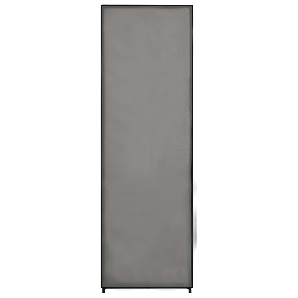 Гардероб, сив, 87x49x159 см, текстил