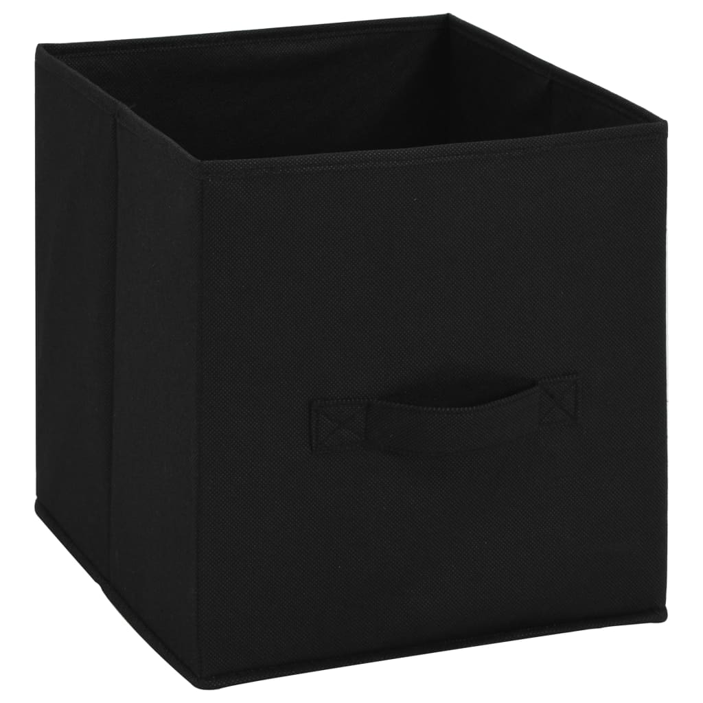 Органайзер с 4 текстилни кошници черен 63x30x71 cм стомана