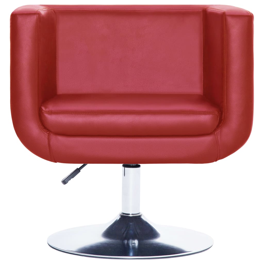 Въртящ фотьойл, червен, изкуствена кожа