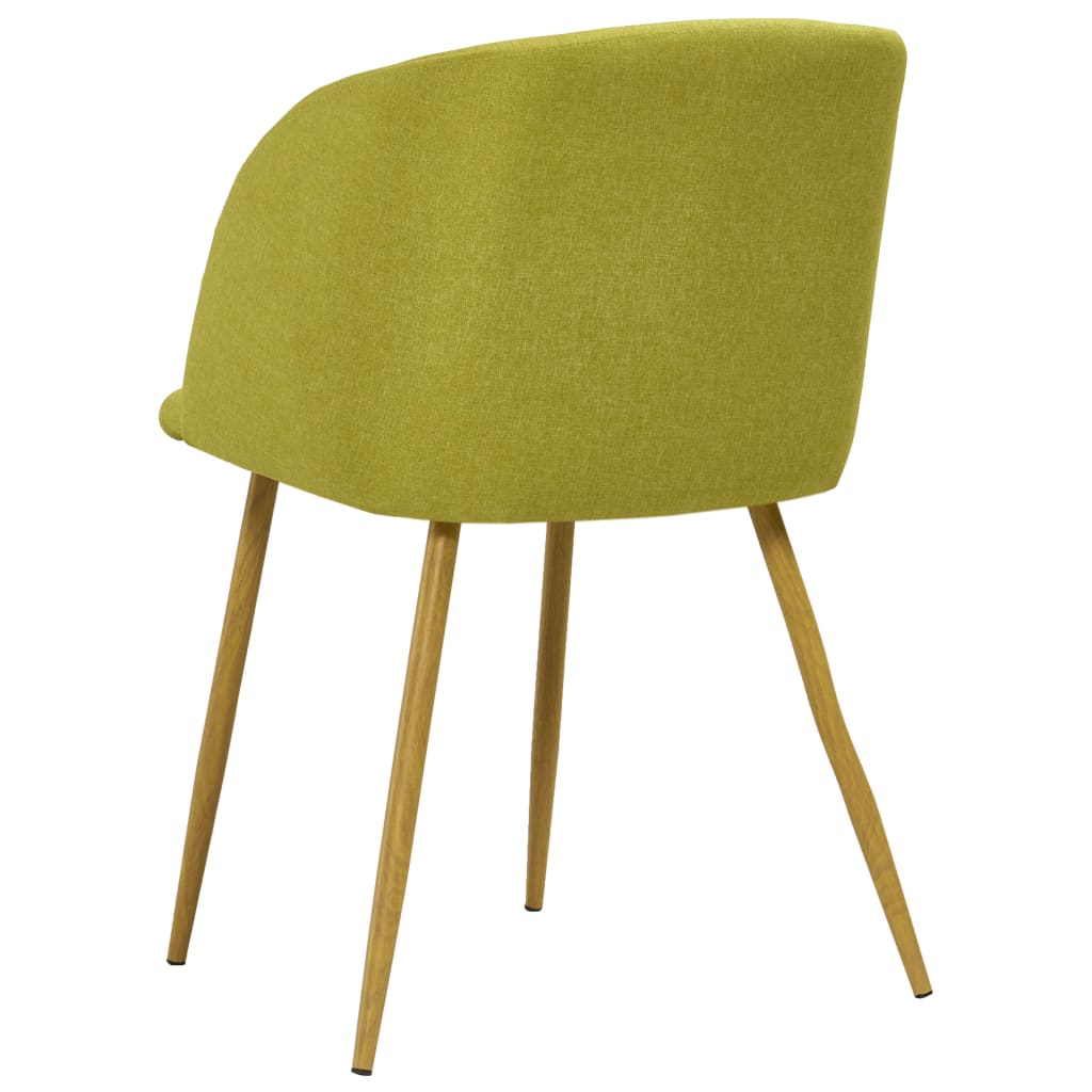 Трапезни столове, 2 бр, зелени, плат