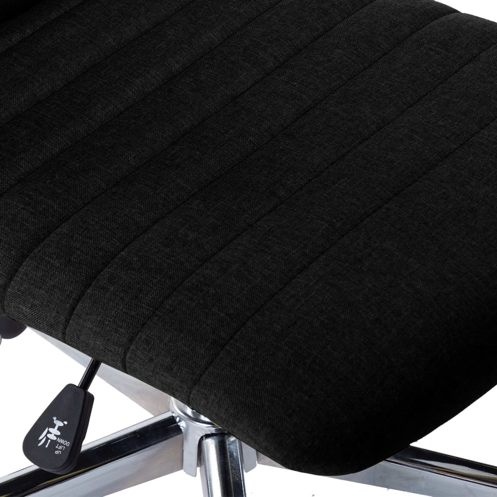 Трапезни столове, 2 бр, черни, текстил