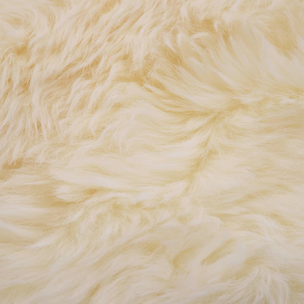 Килим от овча кожа, 60х90 см, бял