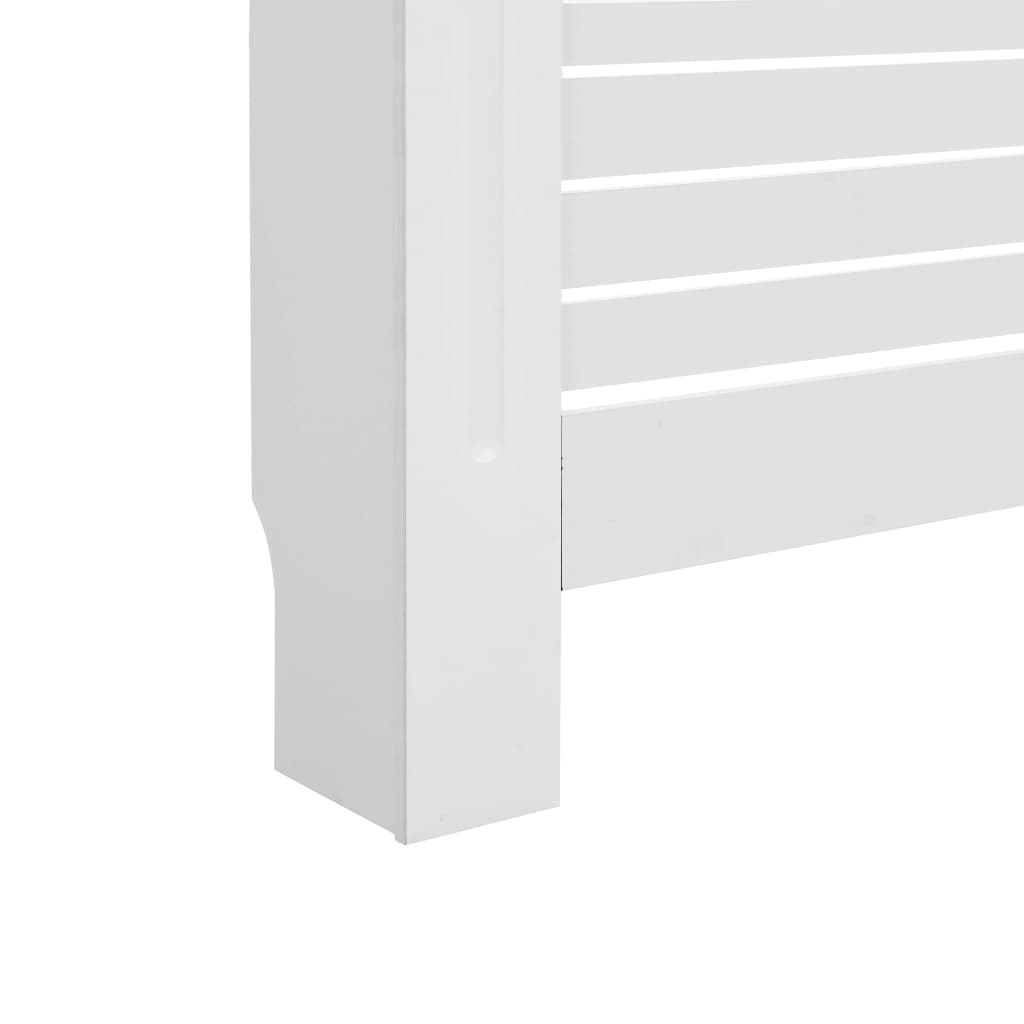 Параван за радиатор, бял, 152x19x81,5 см, МДФ