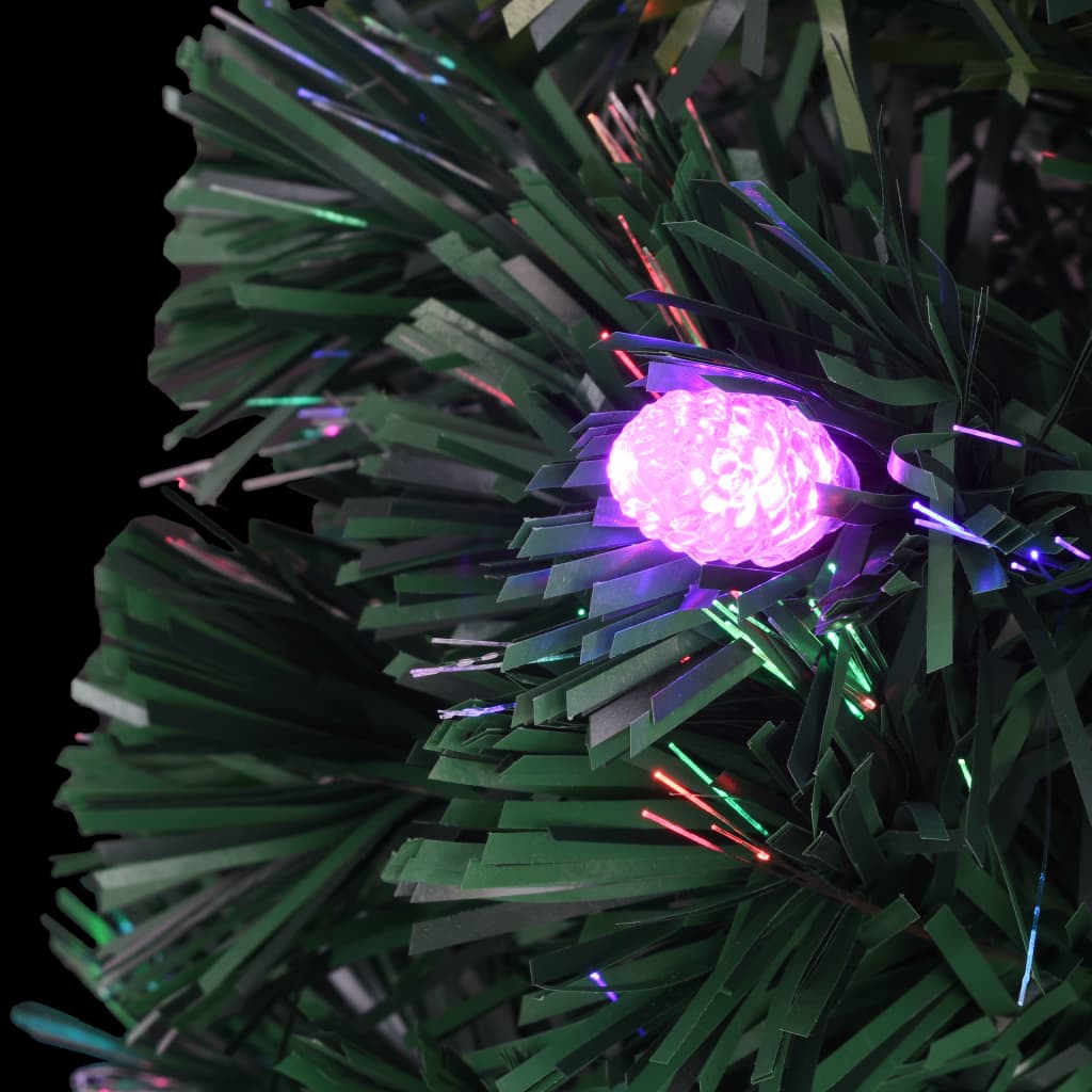 Изкуствено коледно дърво със стойка/LED, 210 см, оптично влакно