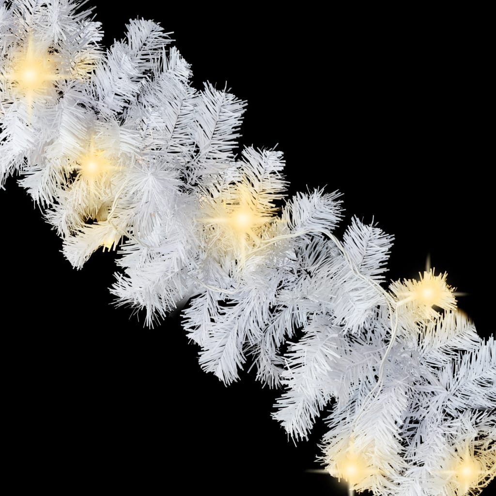 Коледен гирлянд с LED лампички, 10 м, бял