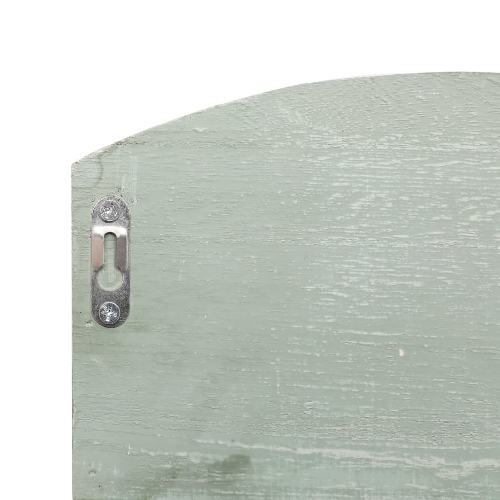 Стенна закачалка за палта, зелена, 50x10x34 см, дърво