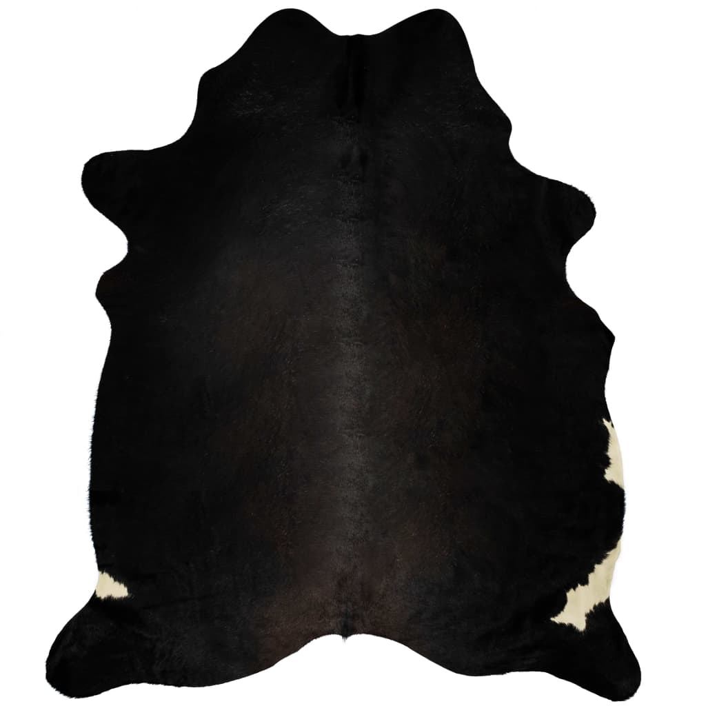 Килим от волска кожа, черен, 150x170 см