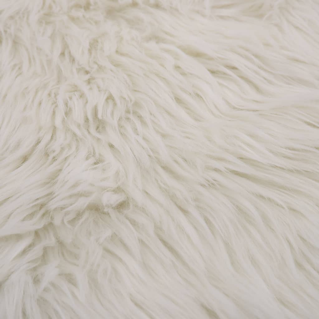 Килим, 60x90 см, изкуствена овча кожа, бял
