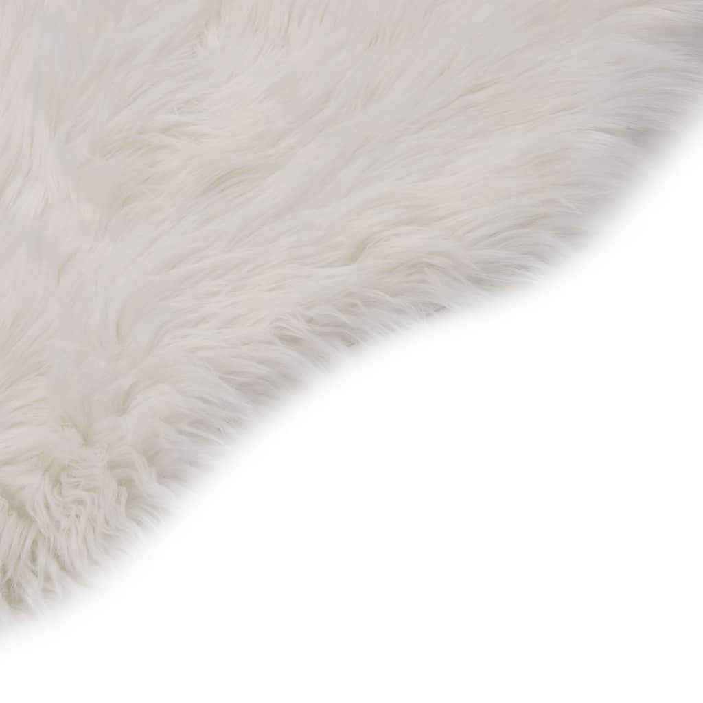Килим, 60x90 см, изкуствена овча кожа, бял