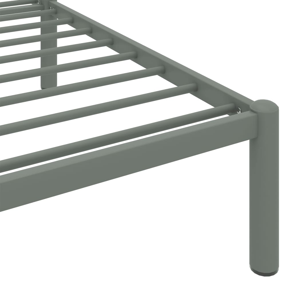 Рамка за легло, сива, метал, 100x200 cм