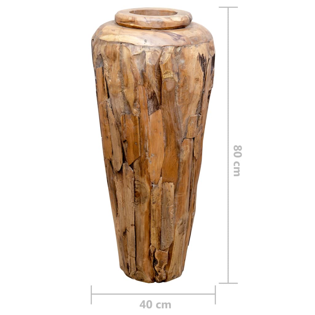 Декоративна ваза, 40x80 см, тиково дърво масив