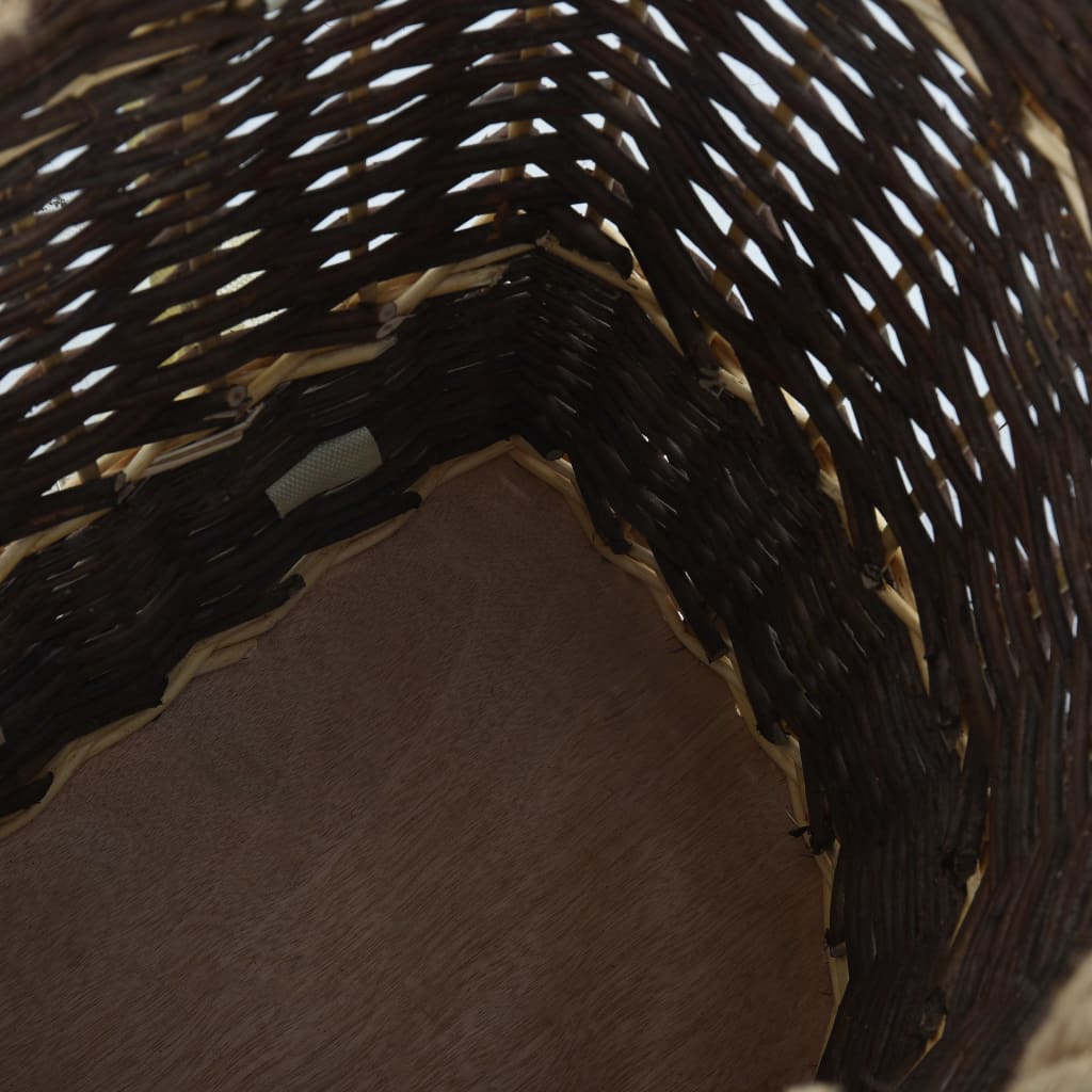 Раница за дърва за огрев с презрамки, 44,5x37x50 см, върба