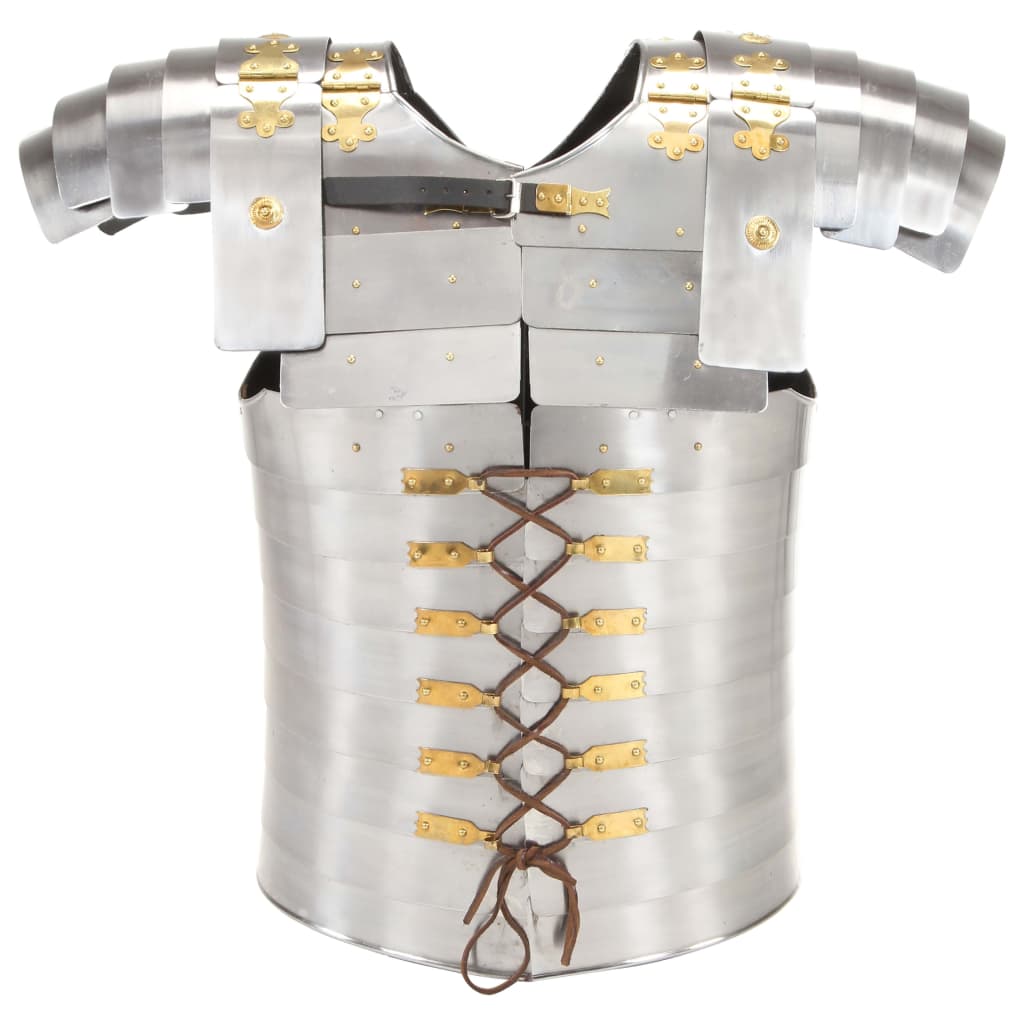 Римска военна броня реплика ЛАРП сребриста стомана