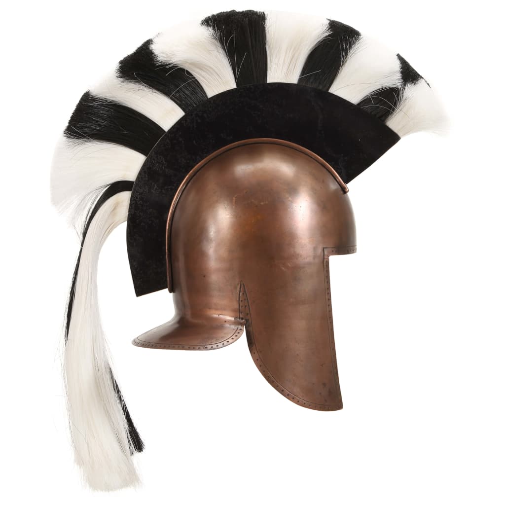 Гръцки военен шлем, антична реплика, ЛАРП, цвят мед, стомана