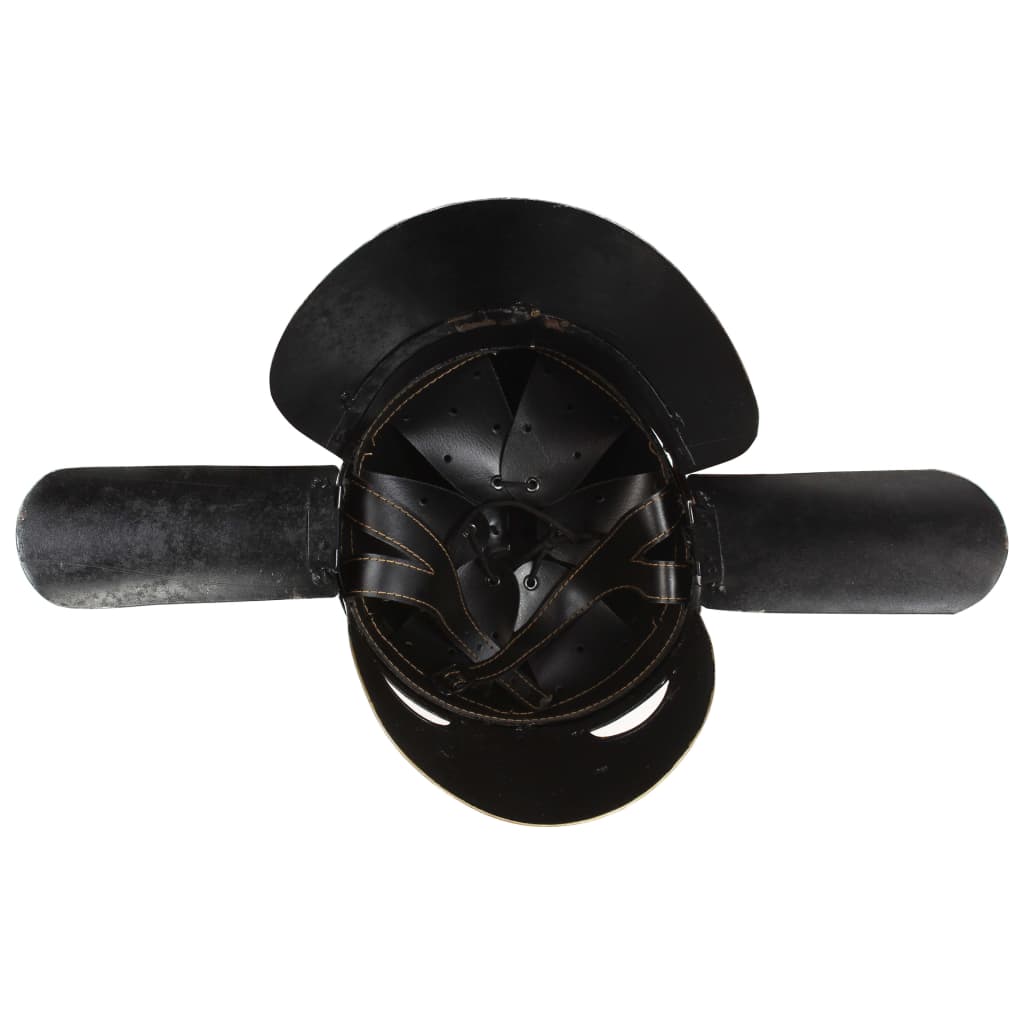 Средновековен шлем, антична реплика, ЛАРП, сребрист, стомана