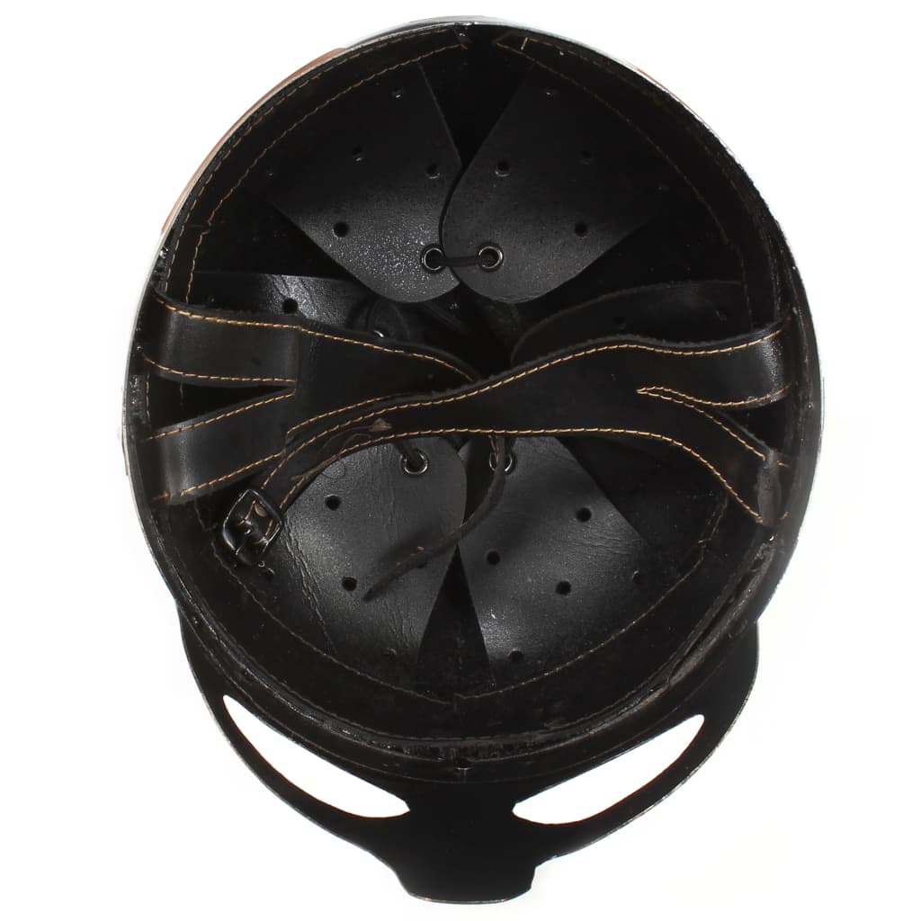 Викингски шлем, антична реплика, ЛАРП, сребрист, стомана