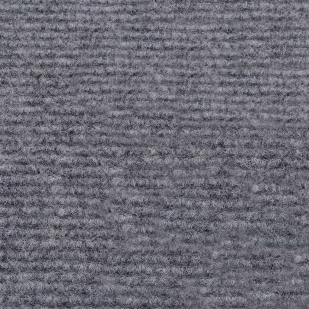 Изложбен килим, набразден, 1,2x15 м, сив
