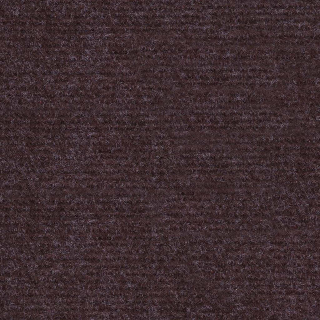 Изложбен килим, набразден, 1,2x15 м, кафяв