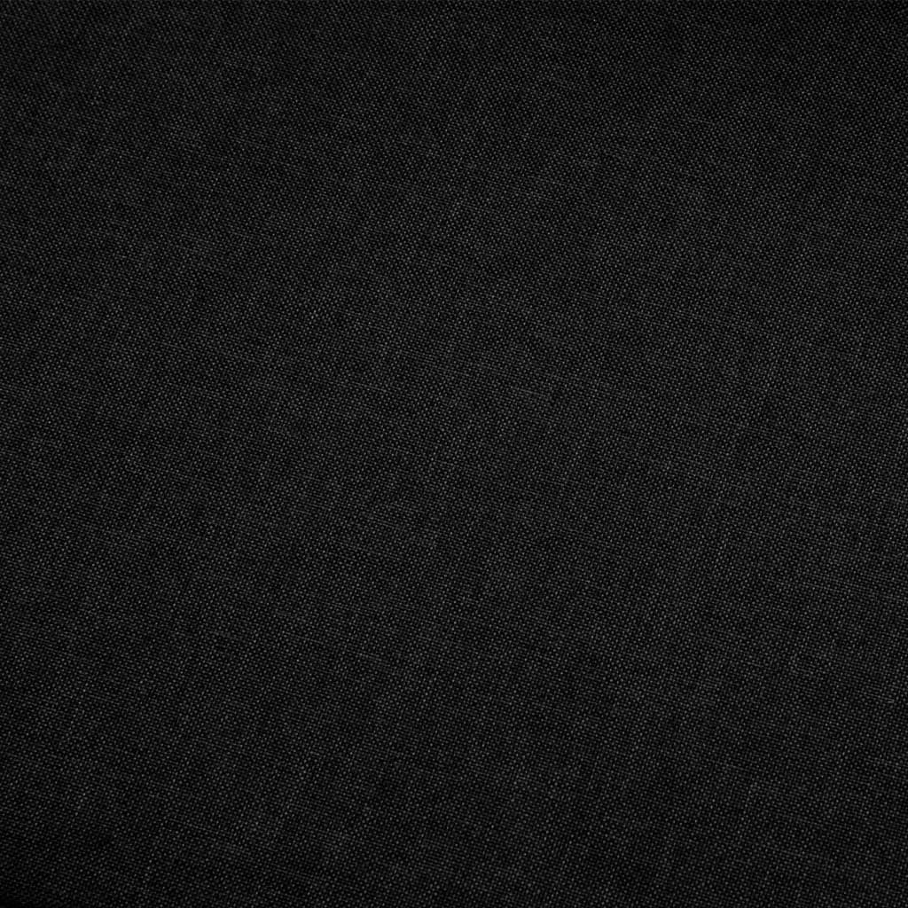 5-местен диван, черен, текстил