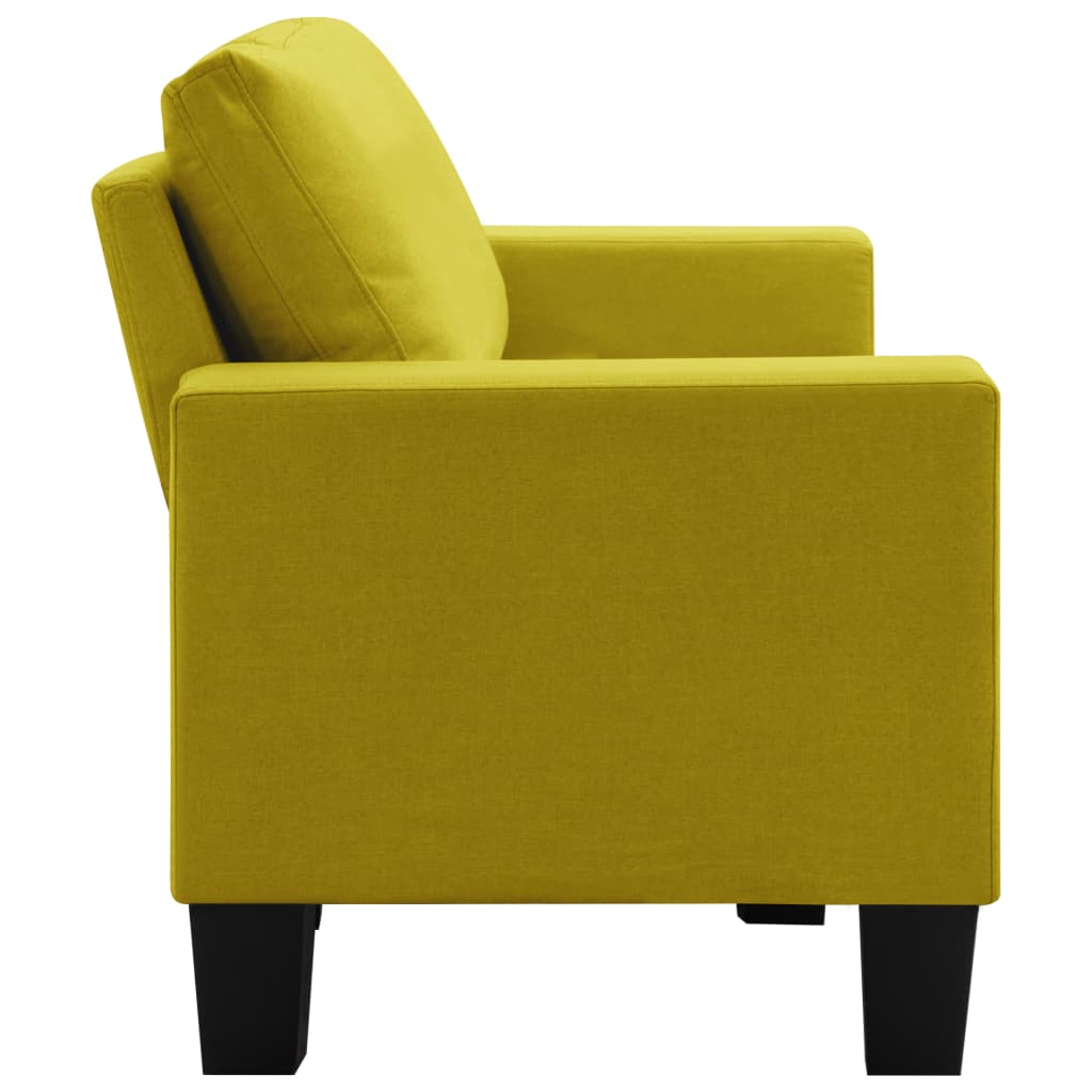 3-местен диван, жълт, текстил