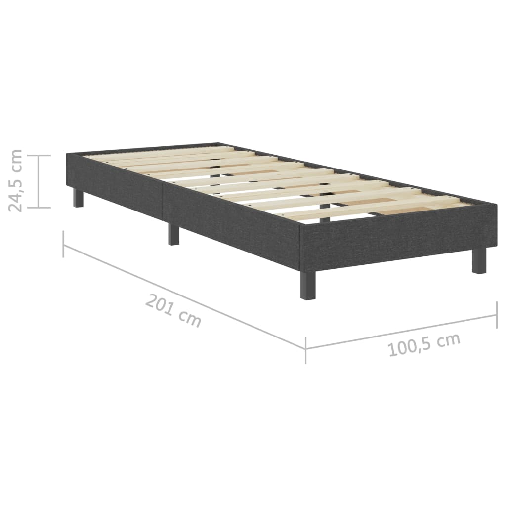 Рамка за боккспринг легло, тъмносива, текстил, 100x200 см