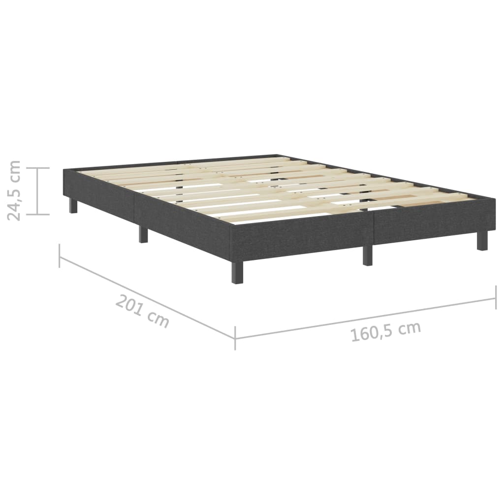 Рамка за боккспринг легло, тъмносива, текстил, 160x200 см