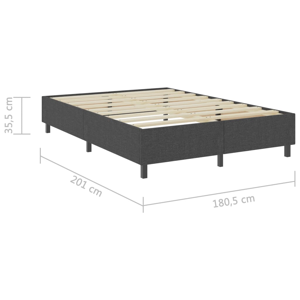 Рамка за боккспринг легло, тъмносива, текстил, 180x200 см