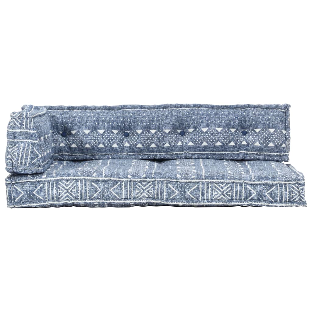 Палетна възглавница за диван, индиго, текстил, пачуърк