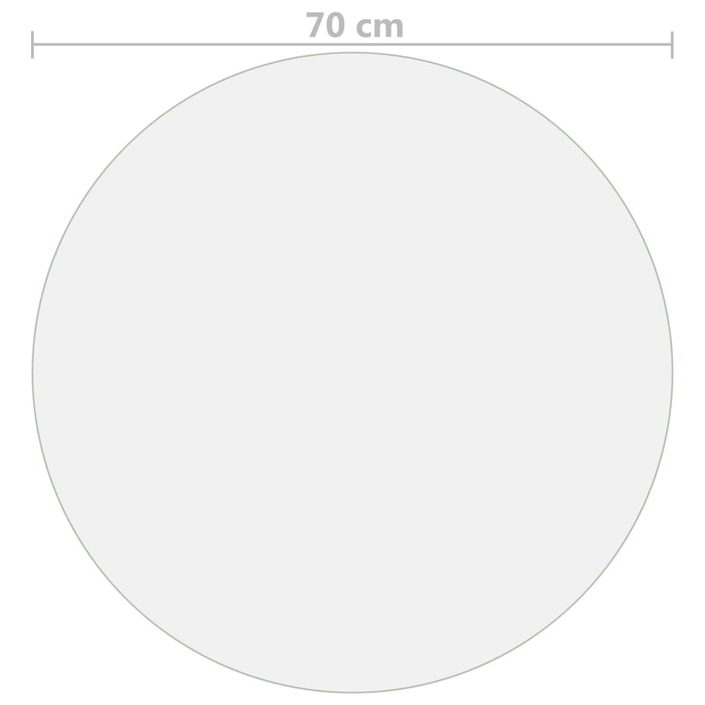 Протектор за маса, прозрачен, Ø 70 см, 2 мм, PVC