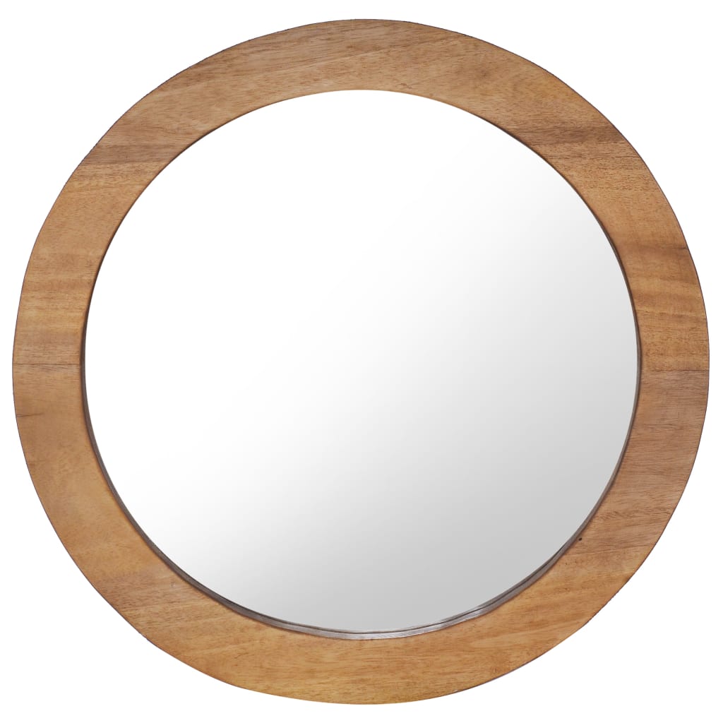 Стенно огледало, 60 см, тик, кръгло