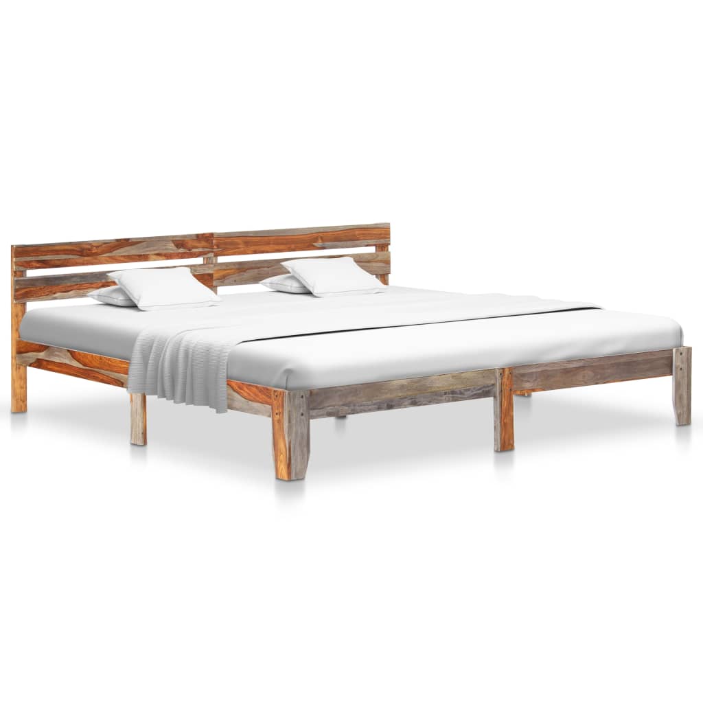 Рамка за легло, шишамово дърво масив, 200x200 см