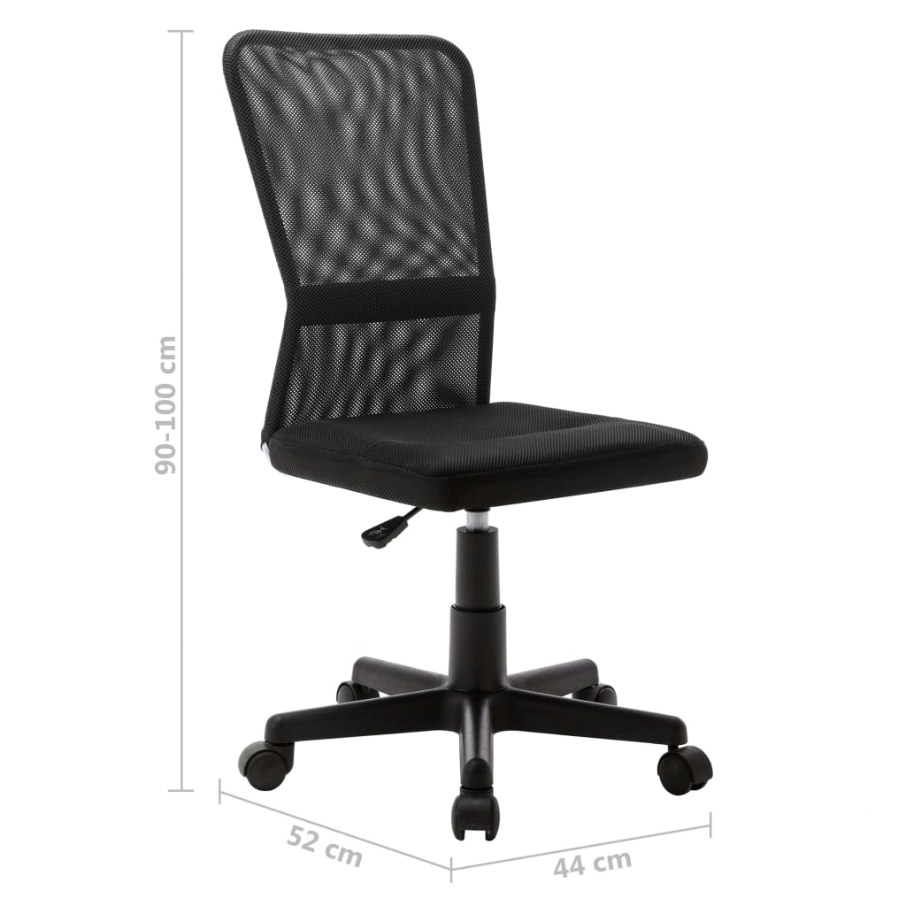 Офис стол, черен, 44x52x100 см, мрежест плат
