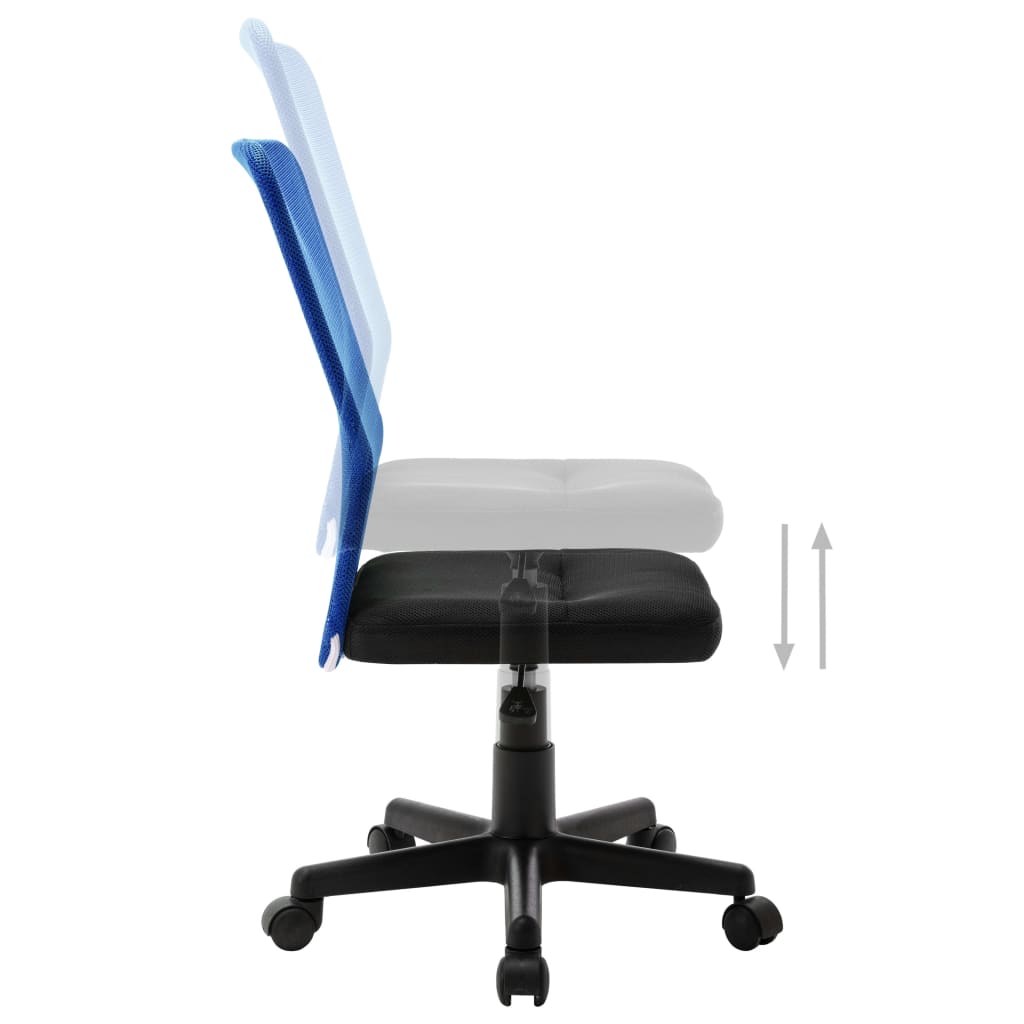 Офис стол, черно и синьо, 44x52x100 см, мрежест плат
