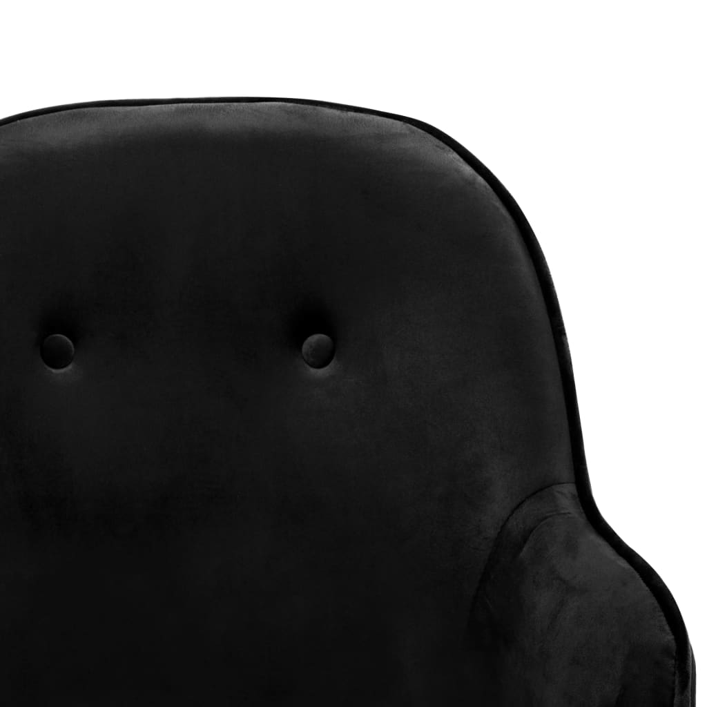 Люлеещ стол, черен, кадифе