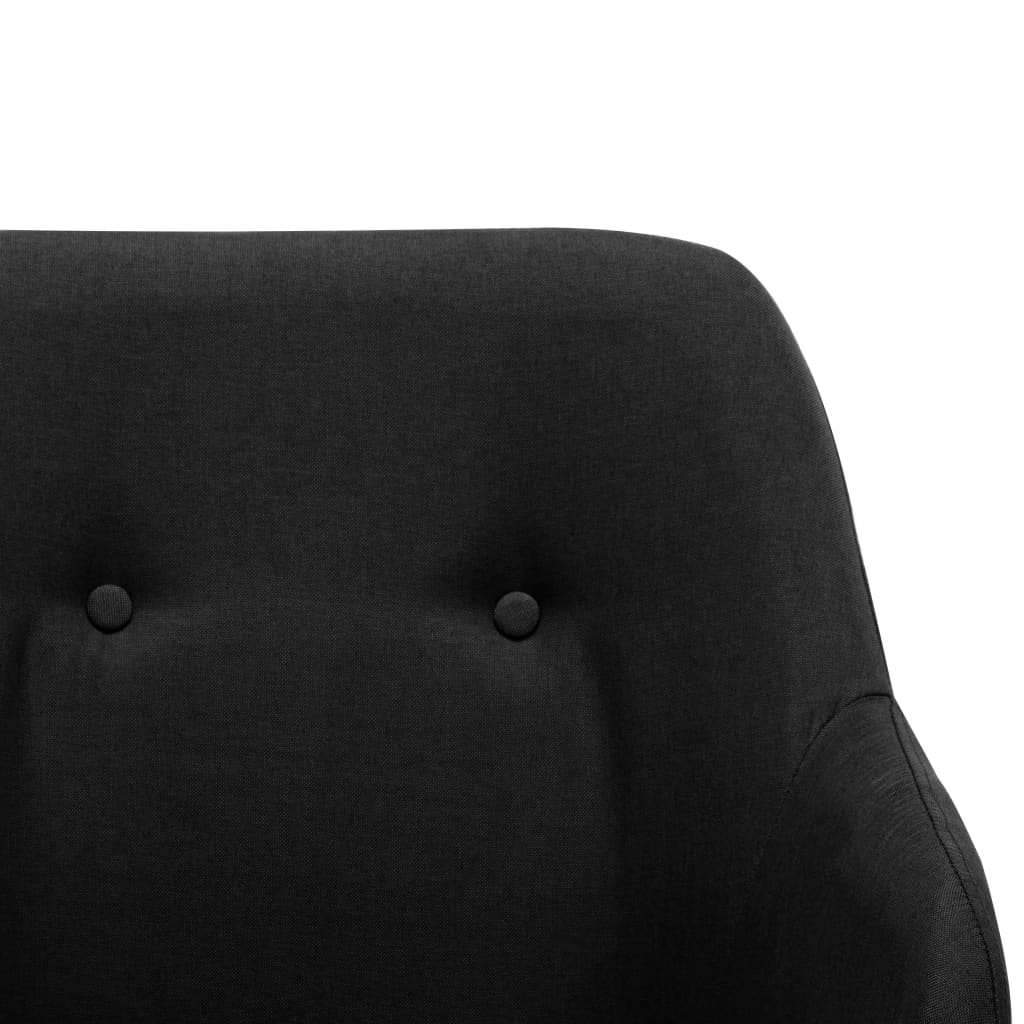 Люлеещ се стол, черен, текстил