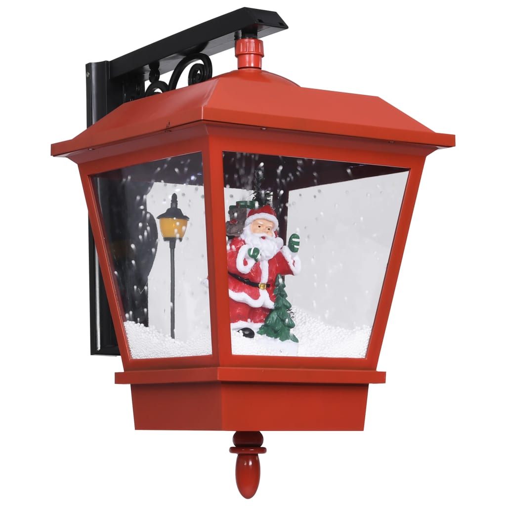 Коледна LED лампа за стена с Дядо Коледа, червена, 40x27x45 см