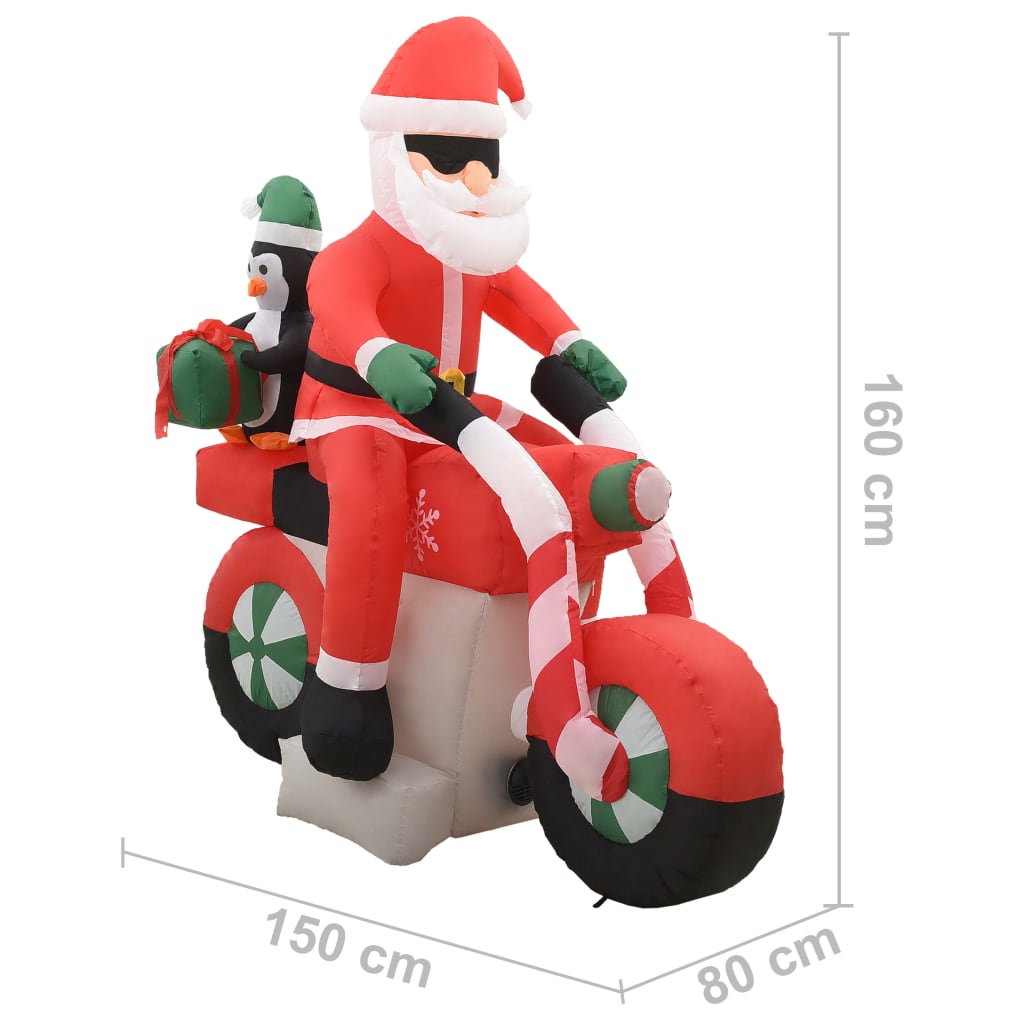 Надуваем Дядо Коледа на мотор, LED, IP44, 160 см