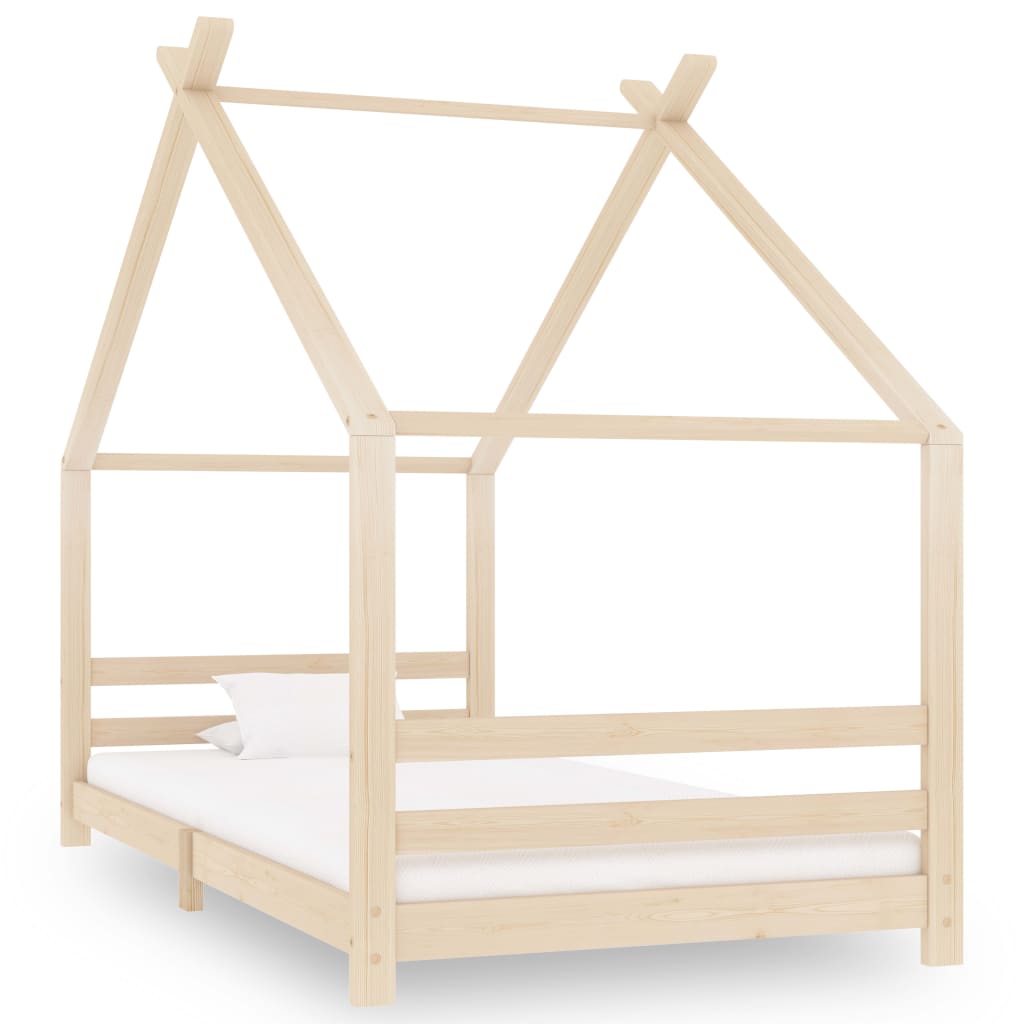 Рамка за детско легло, борово дърво масив, 90х200 см