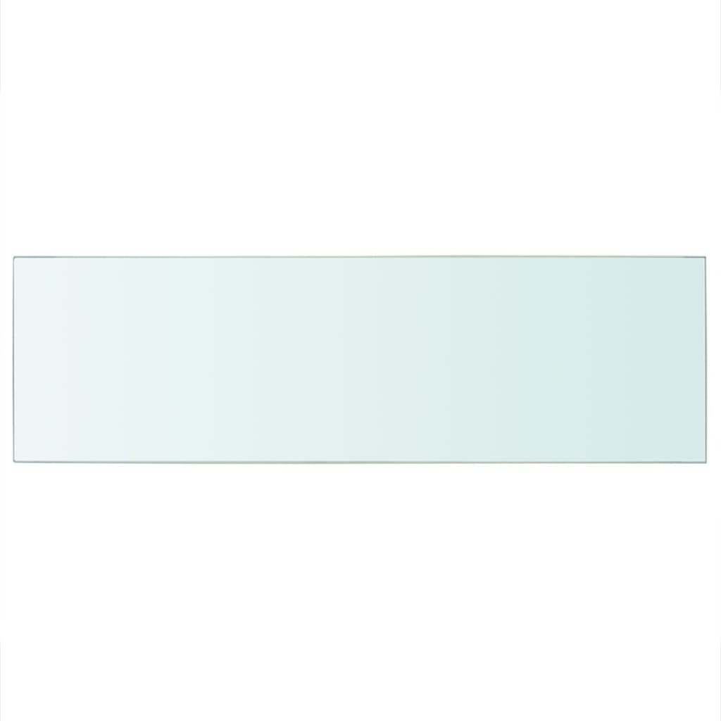 Рафтове, 2 бр, панели прозрачно стъкло, 80x25 см
