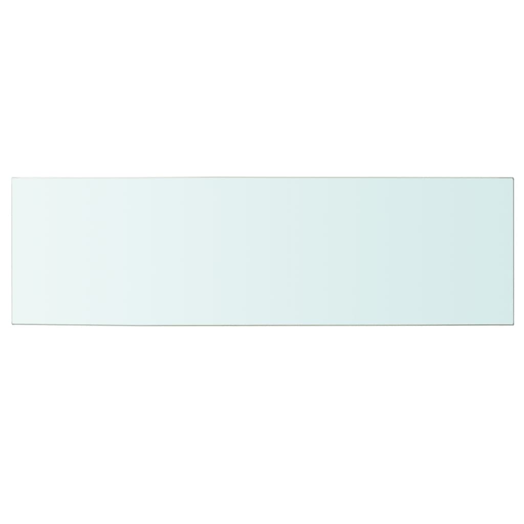 Рафтове, 2 бр, панели прозрачно стъкло, 100x30 см